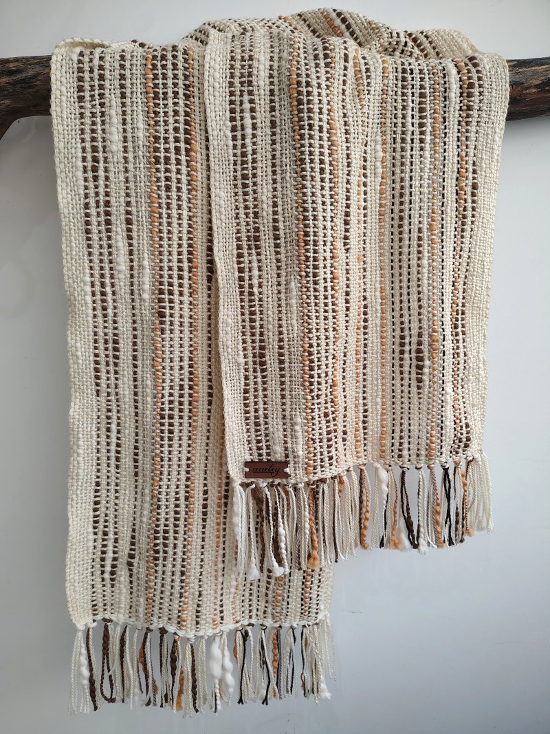 Bufandones tejidos en telar Picun artesanales
